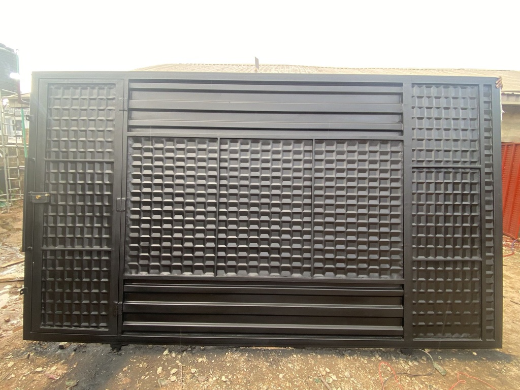 Geometric Steel Security Gate